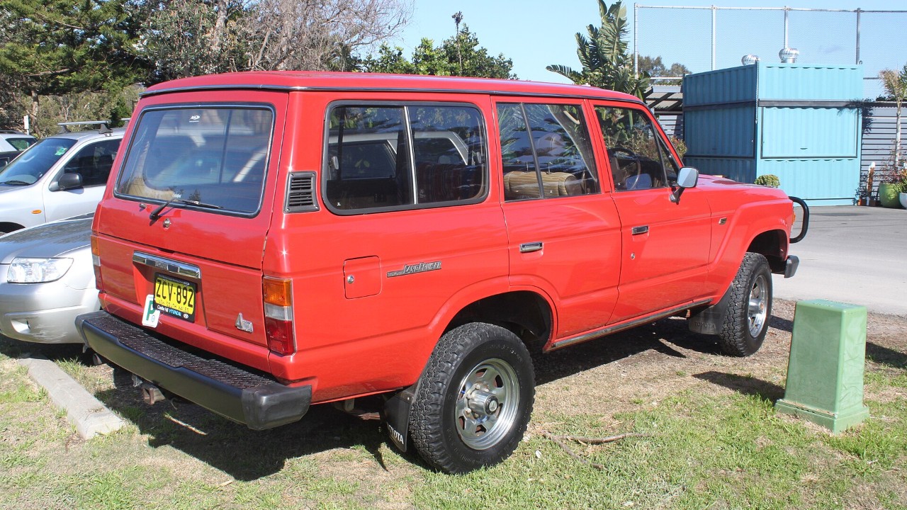 A 1984 Toyota Land Cruiser FJ60 wagon