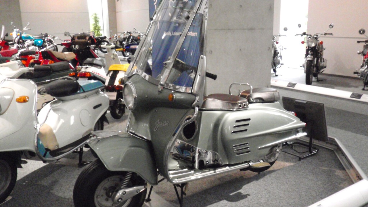 A first-generation Honda Juno scooter