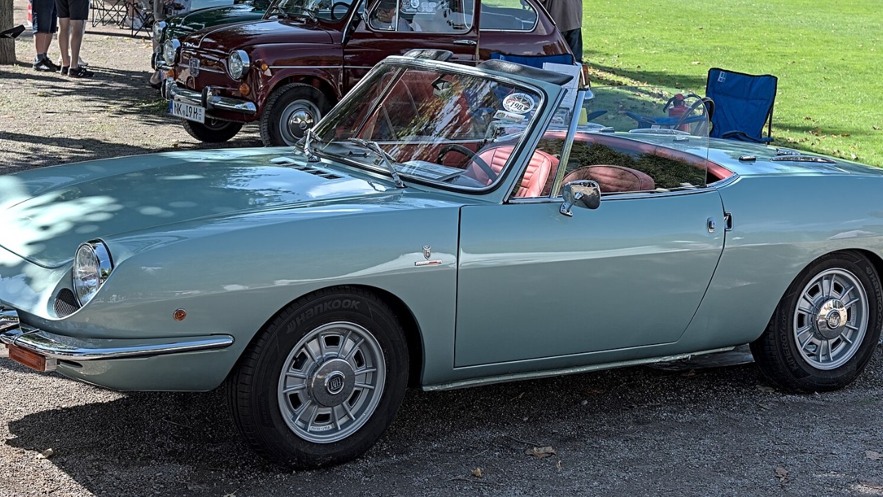A 1973 Fiat 850 Spider, the first Fiat Spider on this list