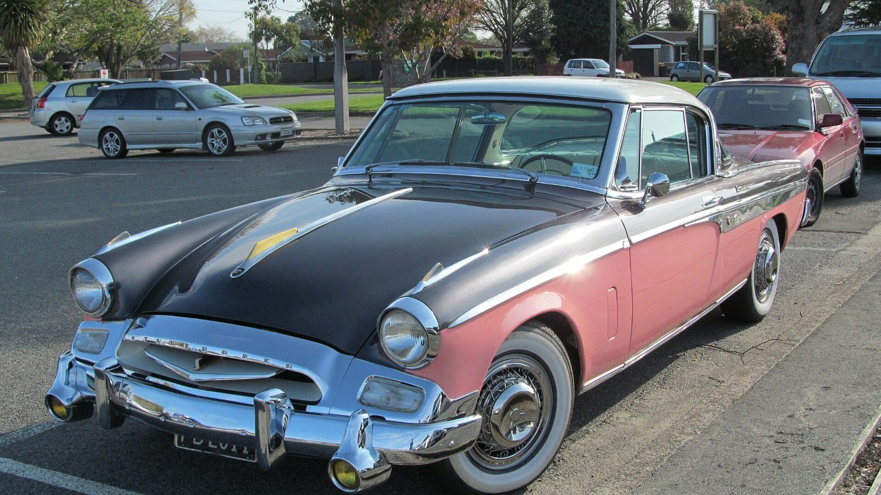 A 1955 Studebaker President Speedster