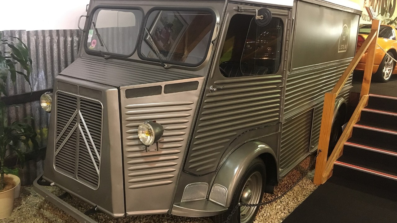 A 1950 Citroën H Van with its corrugated body