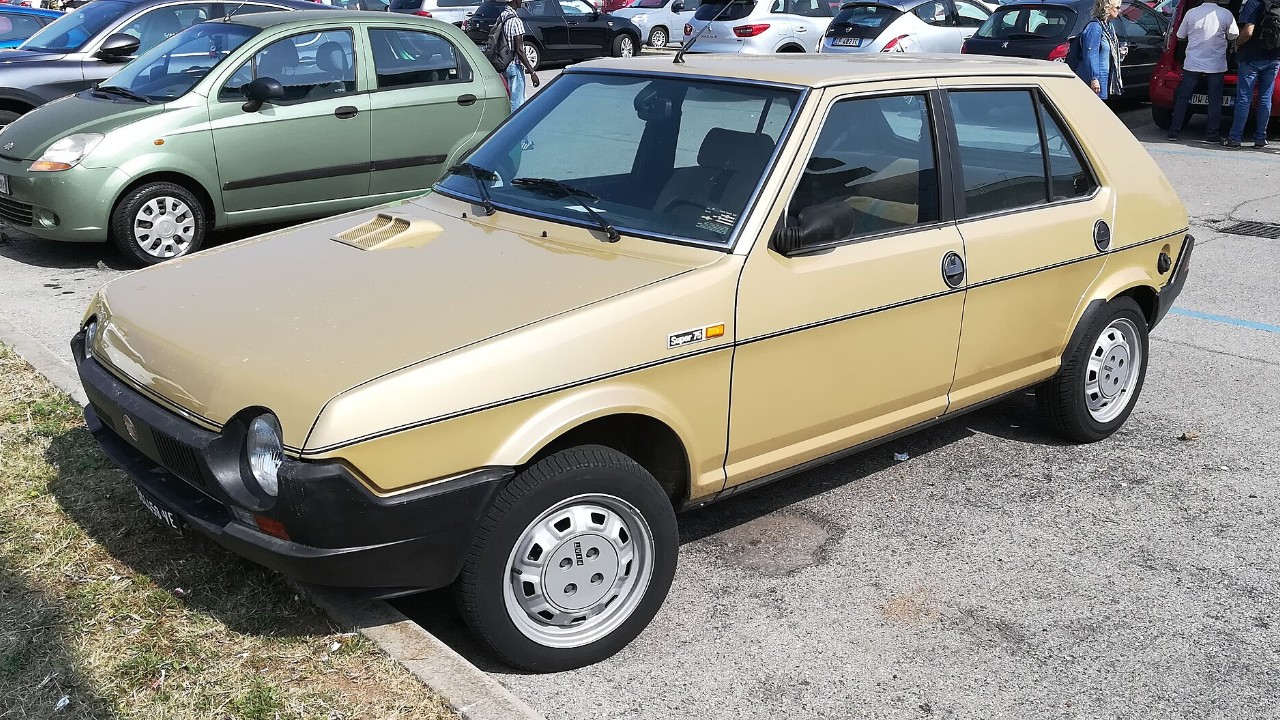 A first-series Fiat Ritmo, sold in America as the Strada