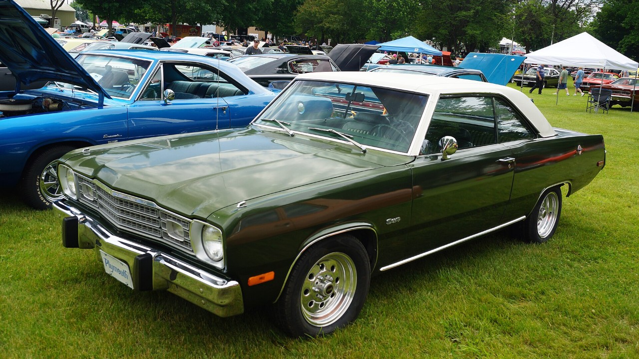 A 1973 Plymouth Valiant Scamp