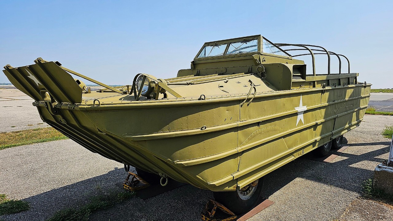 A GMC DUKW amphibious truck