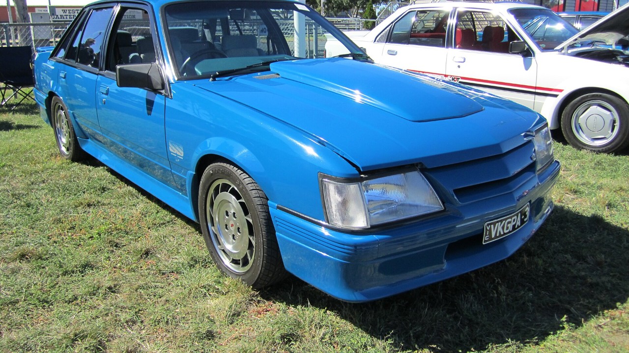 A blue Holden VK Commodore SS Group A