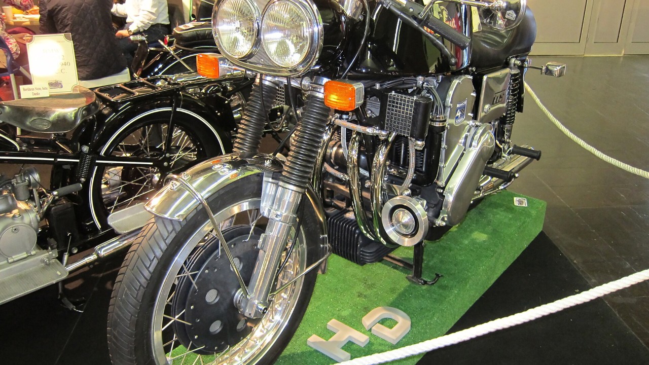 A Münch Mammut motorcycle with its NSU-based four-cylinder engine