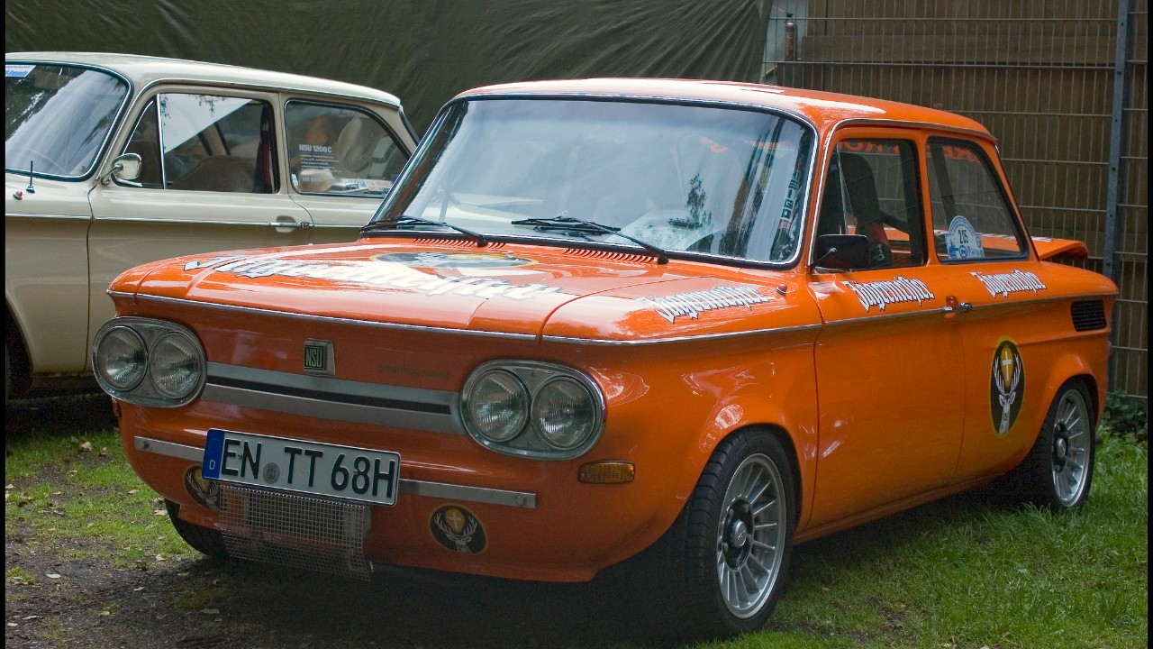 An NSU TT in Jägermeister racing colors