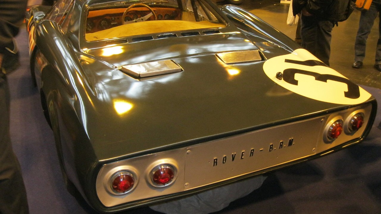 The tail of the Rover-BRM gas turbine car