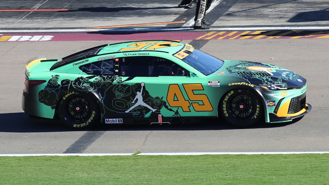Tyler Reddick, the Phoenix winner, in the No. 45 23XI Racing Toyota at Las Vegas in fall 2026