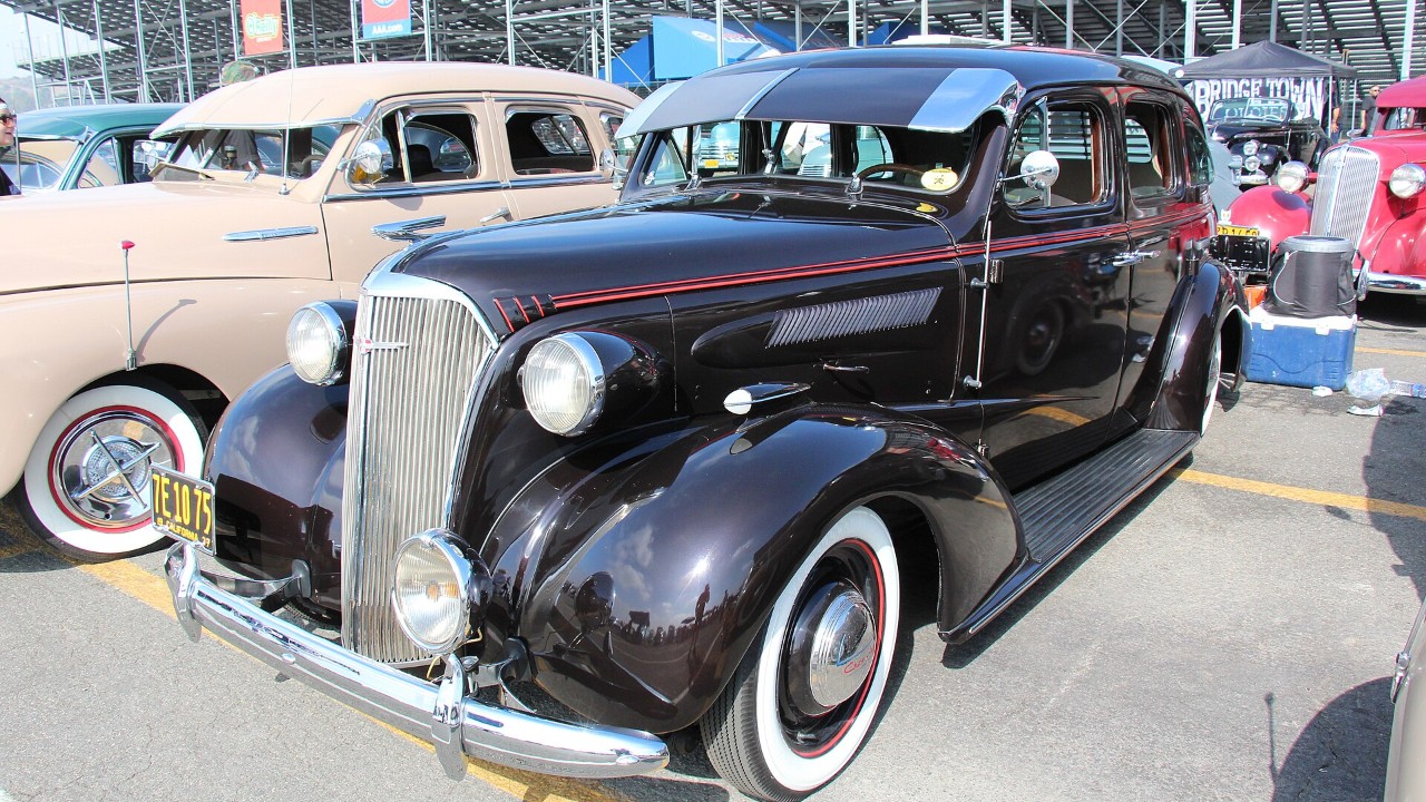 A 1937 Chevrolet Master Deluxe coupe