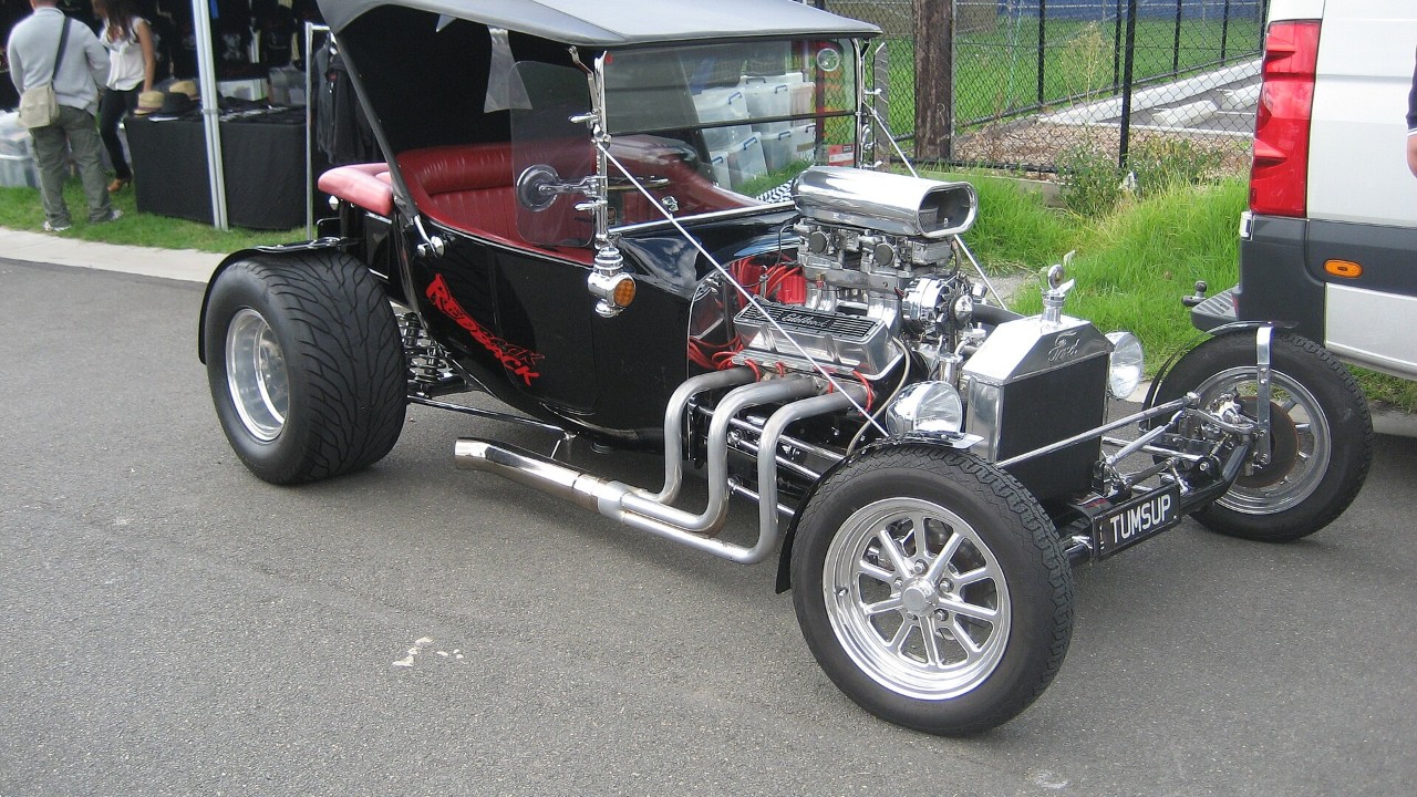 A Ford Model T T-bucket hot rod