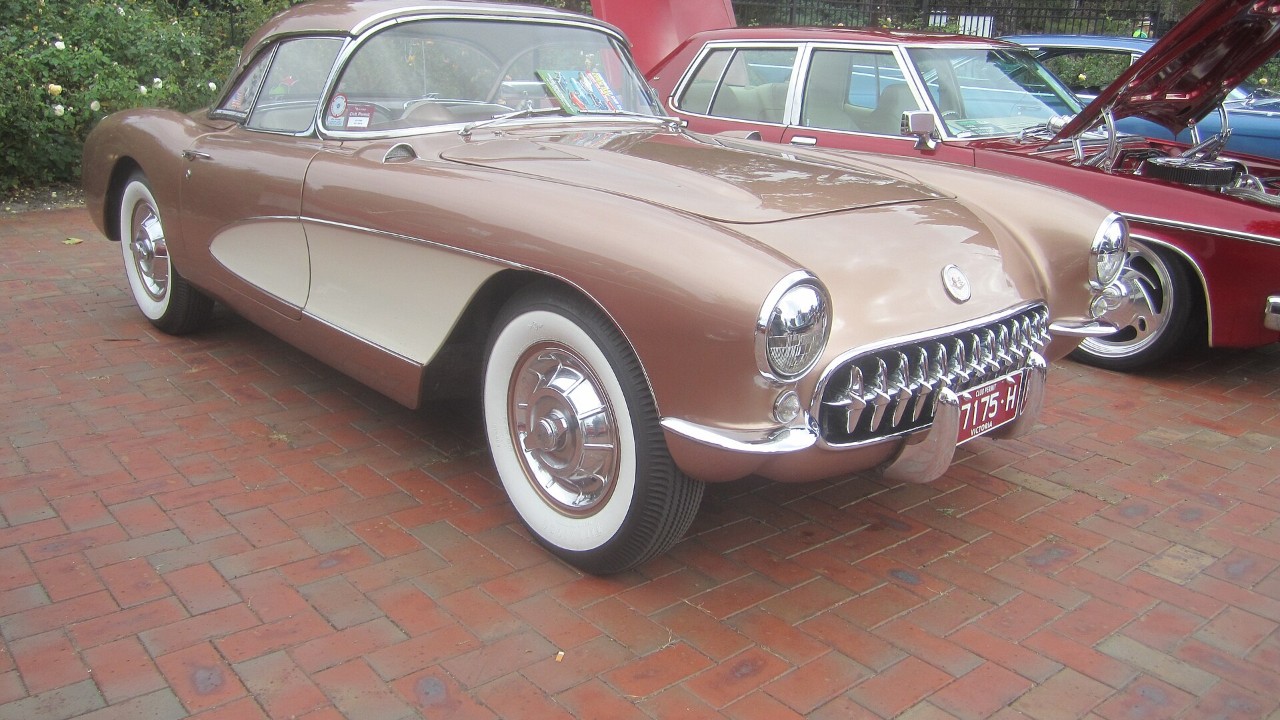 A 1957 Chevrolet Corvette roadster