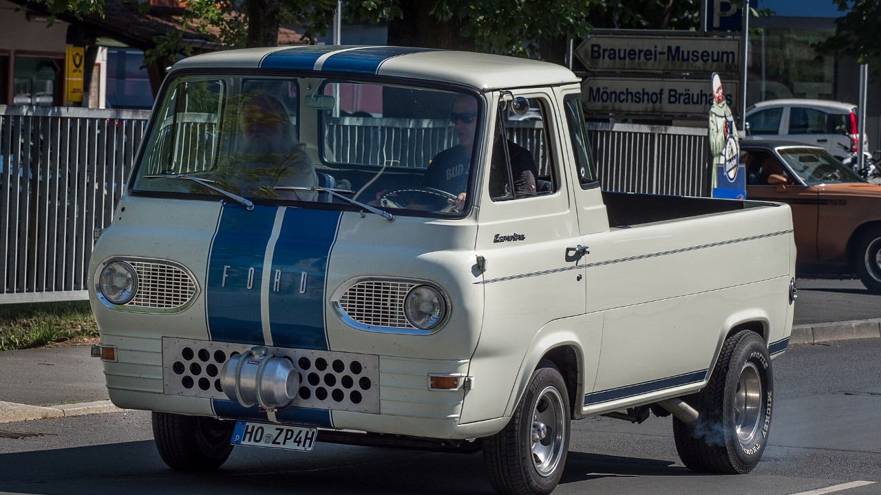A 1961 Ford Econoline pickup