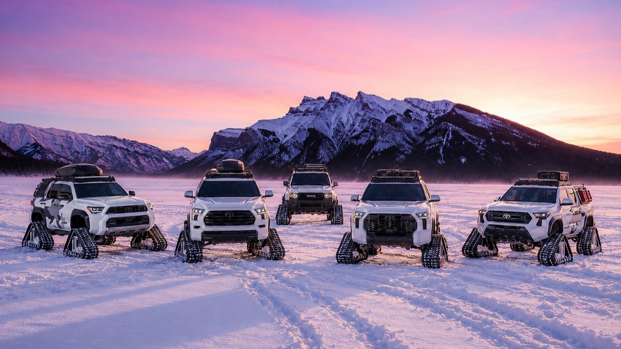 Toyota put the Tundra, Tacoma, 4Runner, Land Cruiser and Sequoia on snow tracks for its Snowhunter concepts