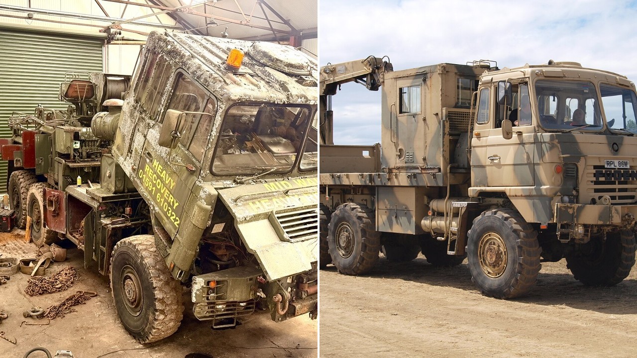 Crew Revives A Foden Heavy Recovery Truck That Sat In A Welsh Field For Over A Decade Then Uses It To Drag Out A Stuck Bulldozer