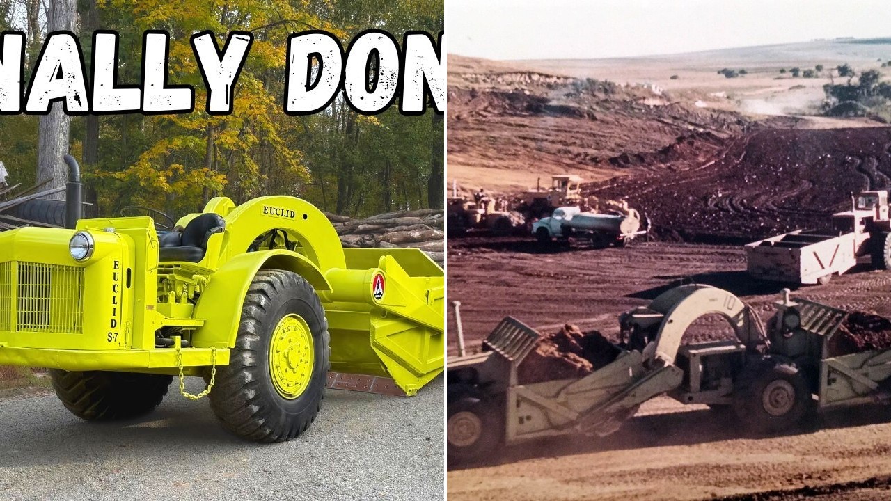 Man Spends Months Restoring A 1950s Euclid Scraper, Builds Its Driveshaft From Scratch, Then Fills The Bowl With Dirt At A Steam Show