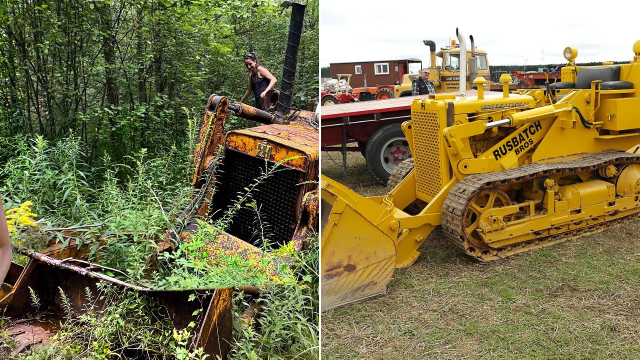 Landowners Find An Old International Harvester Dozer Buried In Their Woods, Get It Running In An Hour, Then Need A Full Day And The Neighbors To Drag It Out